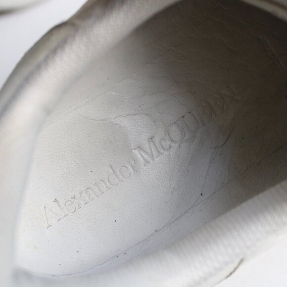 Alexander McQueen Women's White Sprint Runner Low-Top Leather Sneakers sz 36 / 6 - Picture 12 of 14